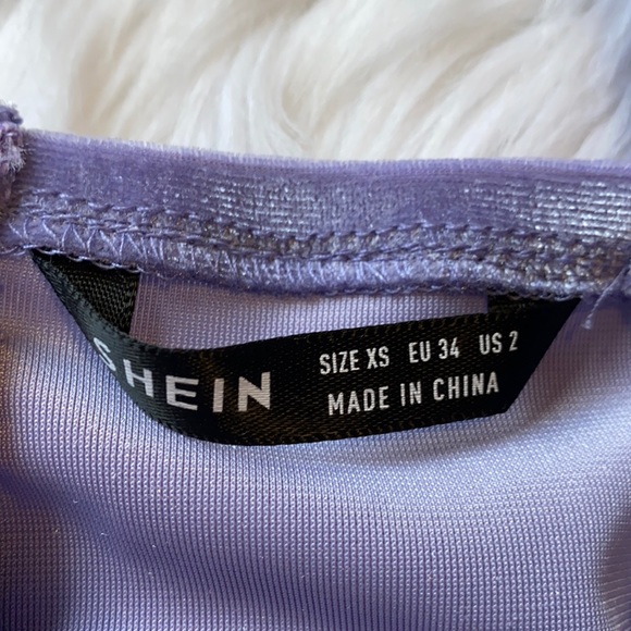 [ shein ] Bustier Style Lavender Crop Top - Picture 7 of 8